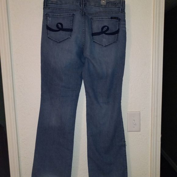 Seven 7 Bootcut Distressed Jeans - Picture 6 of 12